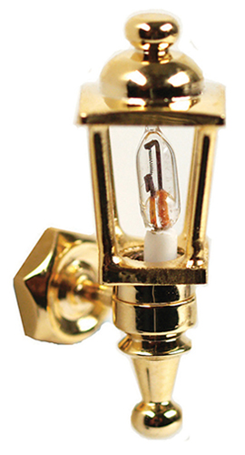 Dollhouse Miniature 1/2" Scale: Brass Carriage Lamp